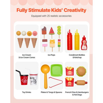 Eiswagen für Kinder, Eisdiele als Spiel für Kinder im Alter von 3–7 Jahren