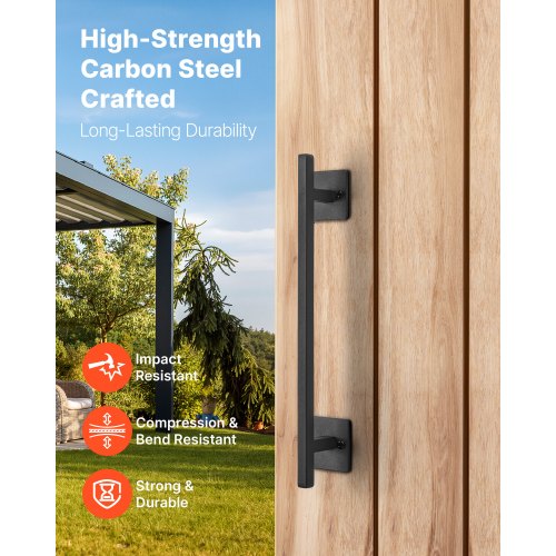 Barn door handle 30 cm rustic, heavy duty garden gate handle for shed | EU