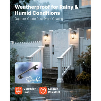 Barn door handle 30 cm rustic, heavy duty garden gate handle for shed | EU