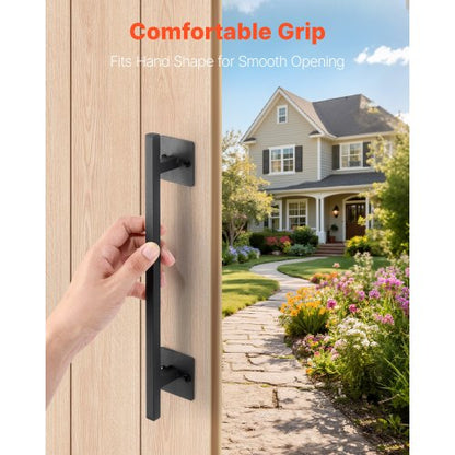 4 pcs. barn door handles, 30 cm, rustic, heavy duty garden gates, shed handles | EU