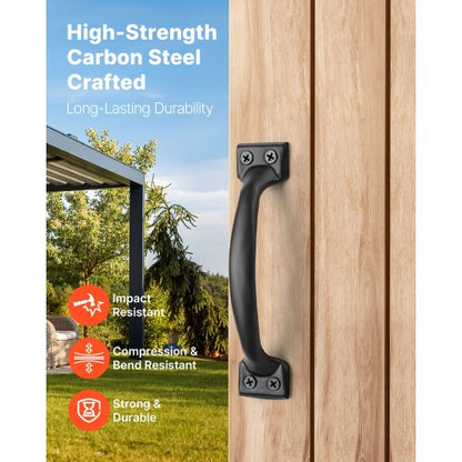 4 pcs. Barn Door Handles, 6.5 Inch, Rustic, Heavy Duty Garden Gates, Shed Handles | EU