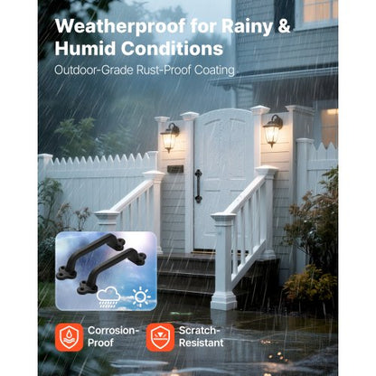 2 Stk. Scheunentorgriffe 23 cm rustikale, stabile Gartentorgriffe für Schuppen | EU