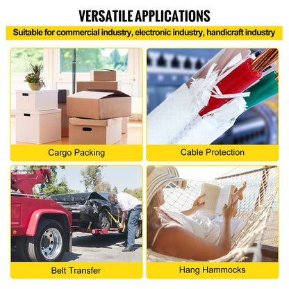 1250lbs polyesterdragtejp, 3153' x 1/2" platt tejp för tråd- och kabelledningsarbete Varierande funktioner, platt rep för dragning/lastning/packning i alla väder CONDITON