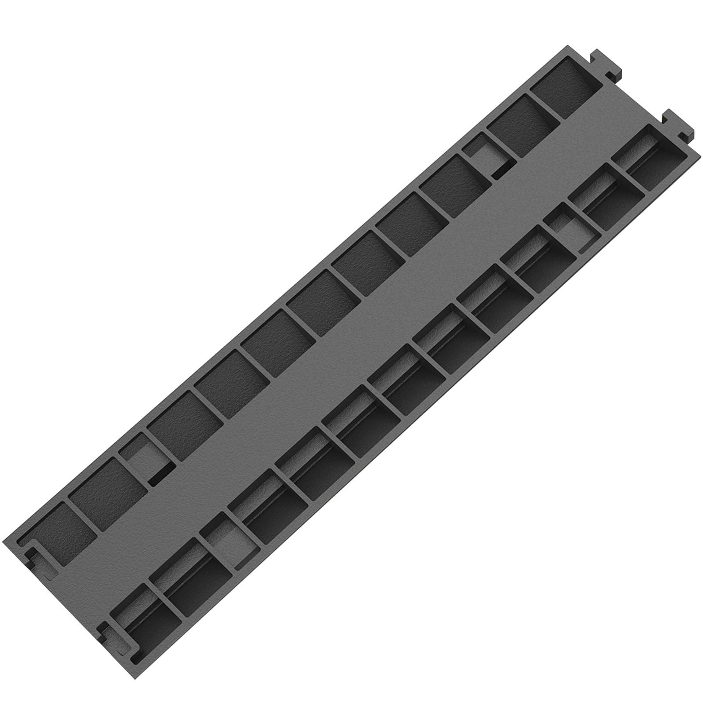 Cable Protection Ramp, 5 Pack 2 Channels Speed Bump, Rubber Modular Speed Barrier Rated 11000 LBS Load Capacity, Protective Wire Cord Ramp Driveway Rubber Traffic Speed Barriers Cable Protection