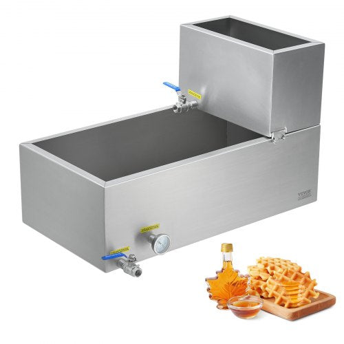 Maple Syrup Evaporator Pan 304 Stainless Steel with Valves and Thermometer