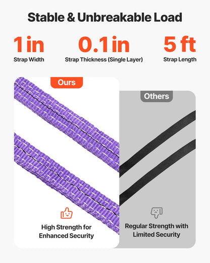 Lifting Sling Straps, Four Leg Polyester Bridle Sling with Hooks, 6600LB Capacity, 5Ft Heavy Duty Rigging Strap, Thickened & Wear-Resistant Webbing Slings for Engines Cranes Hoists Truck