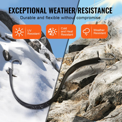 50 pcs Flat Bungee Cord Set 19.8mm Heavy Duty Bungee Straps with S Hook