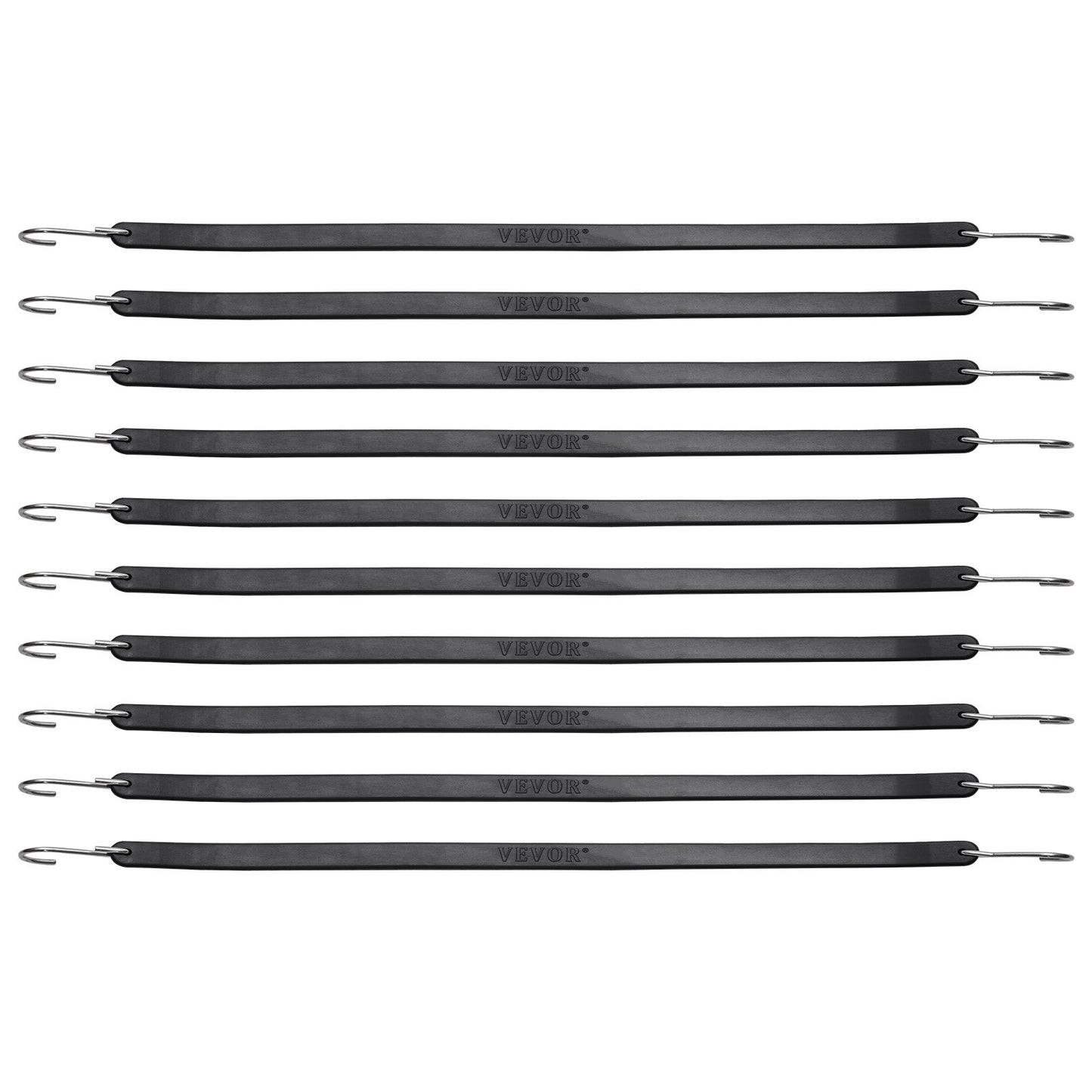 50 pcs Flat Bungee Cord Set 19.8mm Heavy Duty Bungee Straps with S Hook