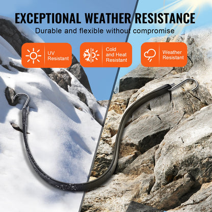 10 Stück Flachspannseil-Set 20 mm Hochleistungs-Spanngurte mit S-Haken