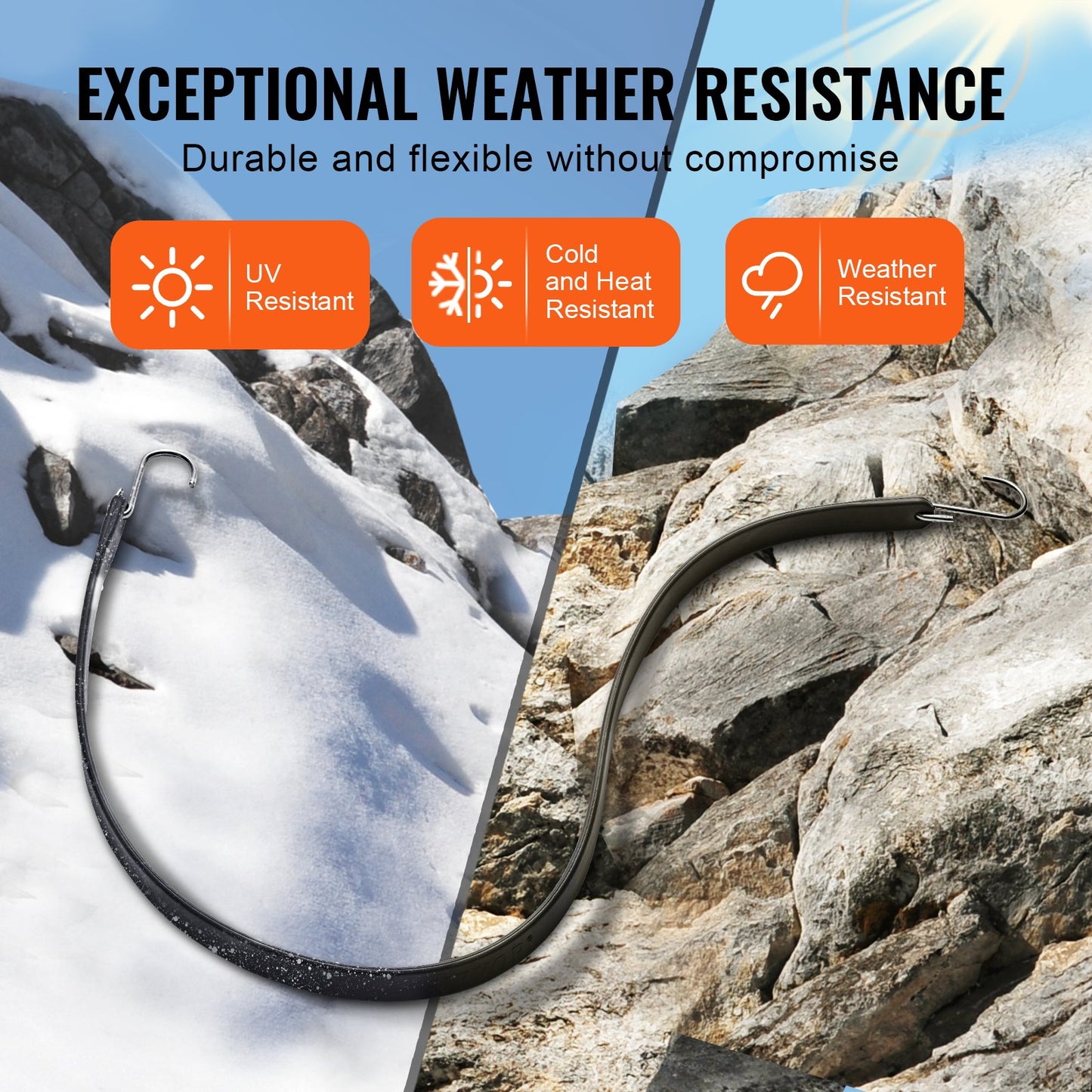 10 pcs Flat Bungee Cord Set 20 mm Heavy Duty Bungee Straps with S-hook 36