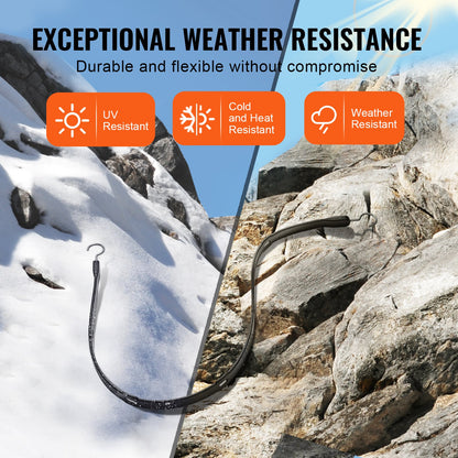 4 pcs Flat Bungee Cord Set 20 mm Heavy Duty Bungee Straps with S-Hook 40