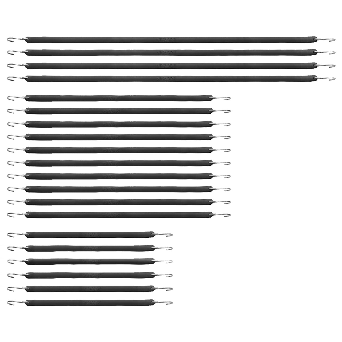 20-tlg. Flachspannseil-Set 20 mm Hochleistungs-Spanngurte mit S-Haken