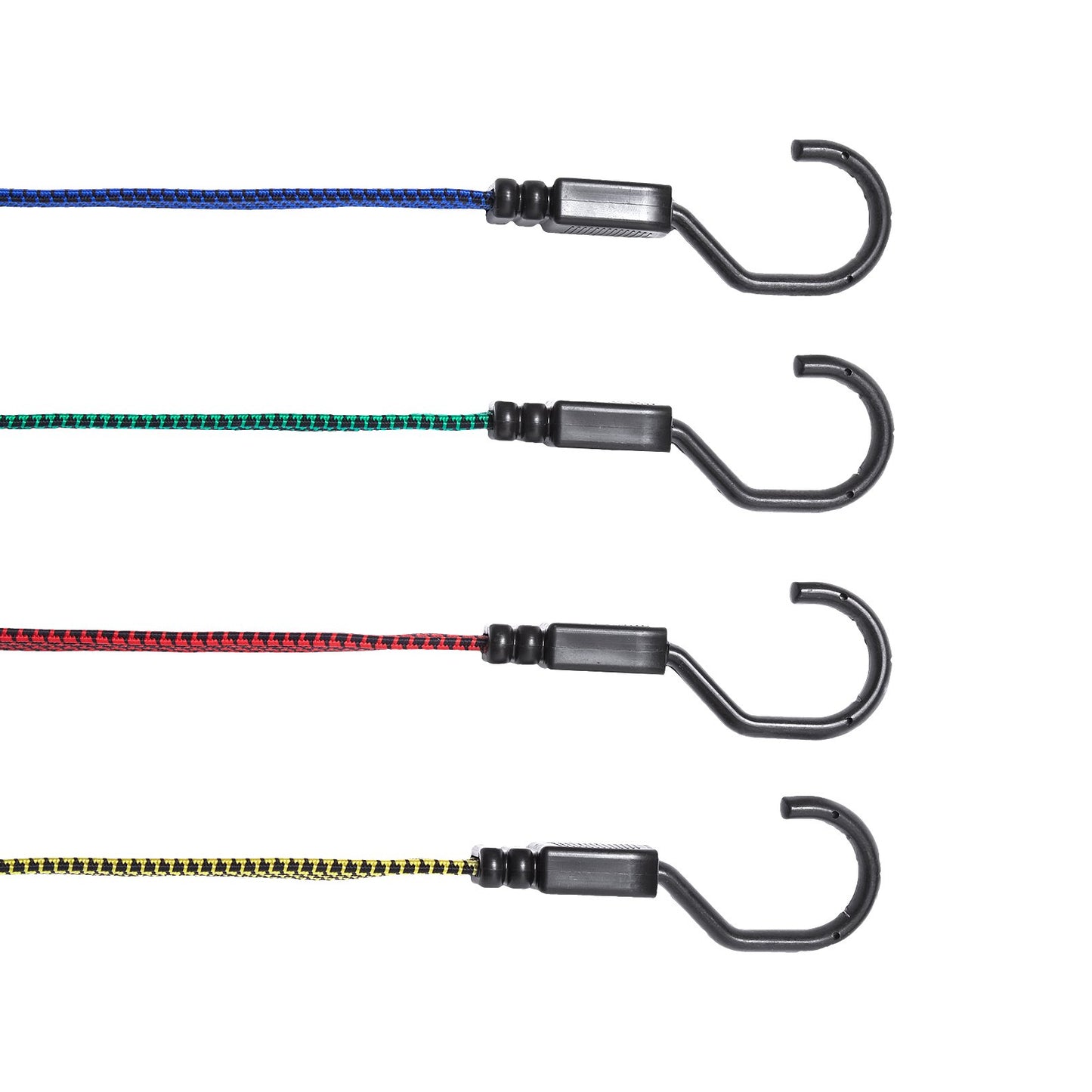 32pc Flat Bungee Cord Set 17mm Heavy Duty Bungee Straps with J-Hooks