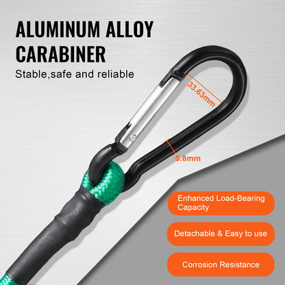 30 pc Bungee Cord Set 8mm Heavy Duty Bungee Straps with steel carabiners