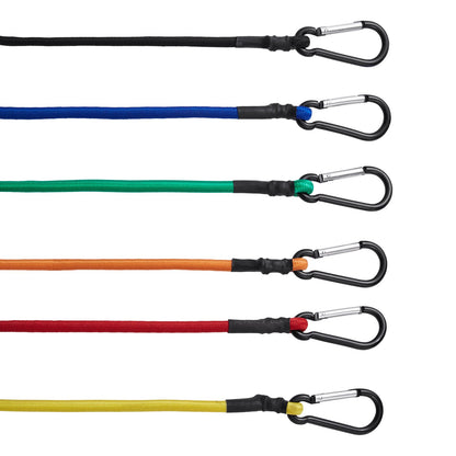 30 pc Bungee Cord Set 8mm Heavy Duty Bungee Straps with steel carabiners