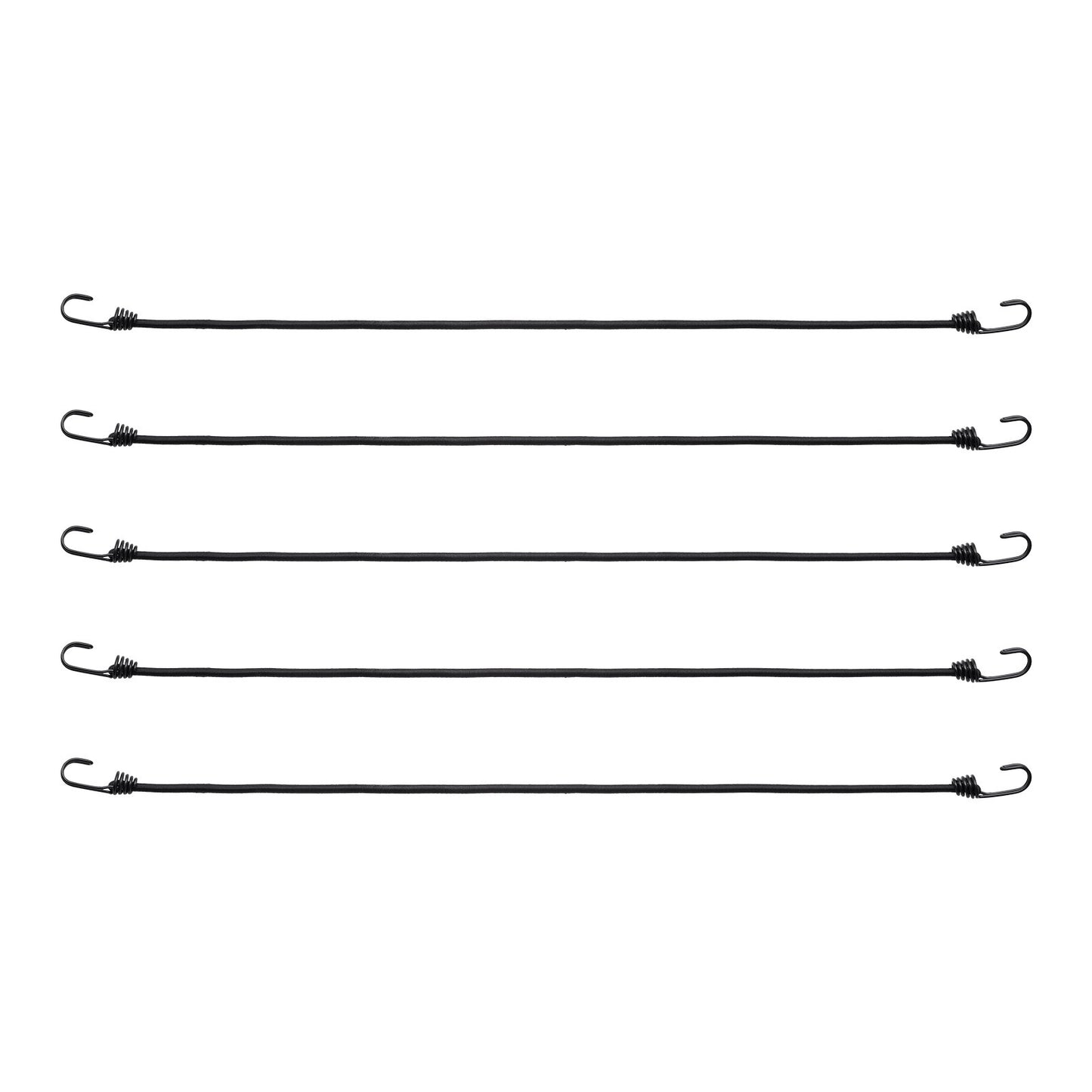 12 pcs Bungee Cords with Hooks 32 I Heavy Duty Bungee Straps 8 mm Black