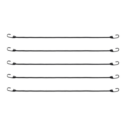 12 pcs Bungee Cords with Hooks 32 I Heavy Duty Bungee Straps 8 mm Black