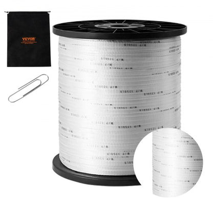 Durable Polyester Pull Cord, Width 0.5" & Length 5249ft, Max Load 1250 lbf, Measurement Marks, Perfect for Organizing Cables, Packaging, Garden Work & Electrical Jobs