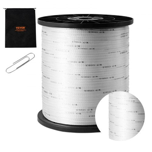 Durable Polyester Pull Cord, Width 0.5" & Length 5249ft, Max Load 1250 lbf, Measurement Marks, Perfect for Organizing Cables, Packaging, Garden Work & Electrical Jobs