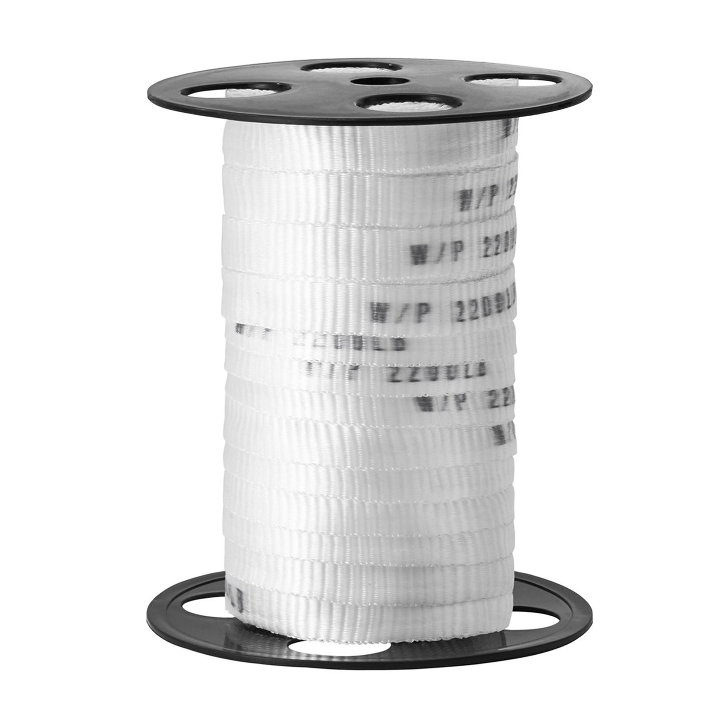 Polyester-Zugband, 5/8" x 108" Mule Tape-Flachseil, 2200 lbf Zugkapazität, bedrucktes Stromkabel-Zugband für Verpackung, Gartenarbeit, gewerbliche Elektrik, Verdrahtungsarbeiten, weiß