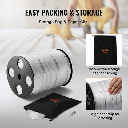 Polyester-Zugband, 5/8" x 318" Mule Tape-Flachseil, 2200 lbf Zugkapazität, bedrucktes Stromkabel-Zugband für Verpackung, Gartenarbeit, gewerbliche Elektrik, Verdrahtungsarbeiten, weiß