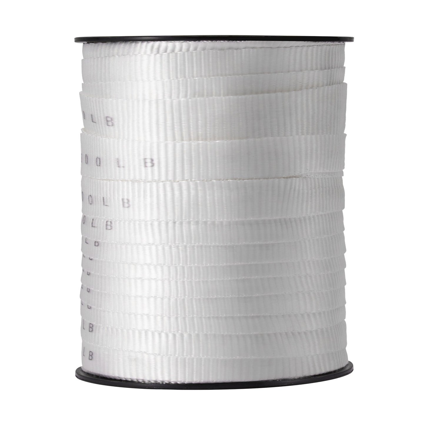 Polyester-Zugband, 3/4" x 265" Mule Tape-Flachseil, 2500 lbf Zugkapazität, bedrucktes Stromkabel-Zugband für Verpackung, Gartenarbeit, gewerbliche Elektrik, Verdrahtungsarbeiten, weiß