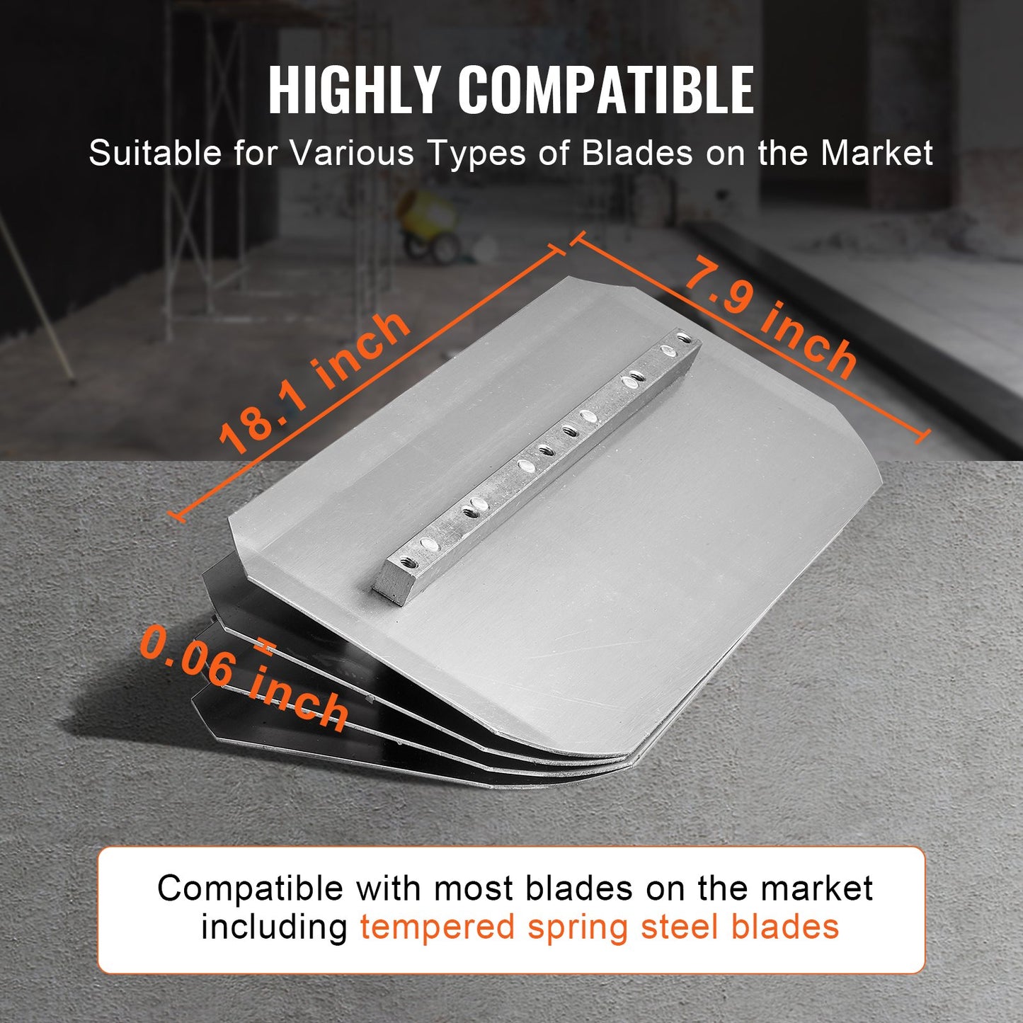 Power Walk-Behind cementglättare 46" 14HP gasdriven med flyttrågblad