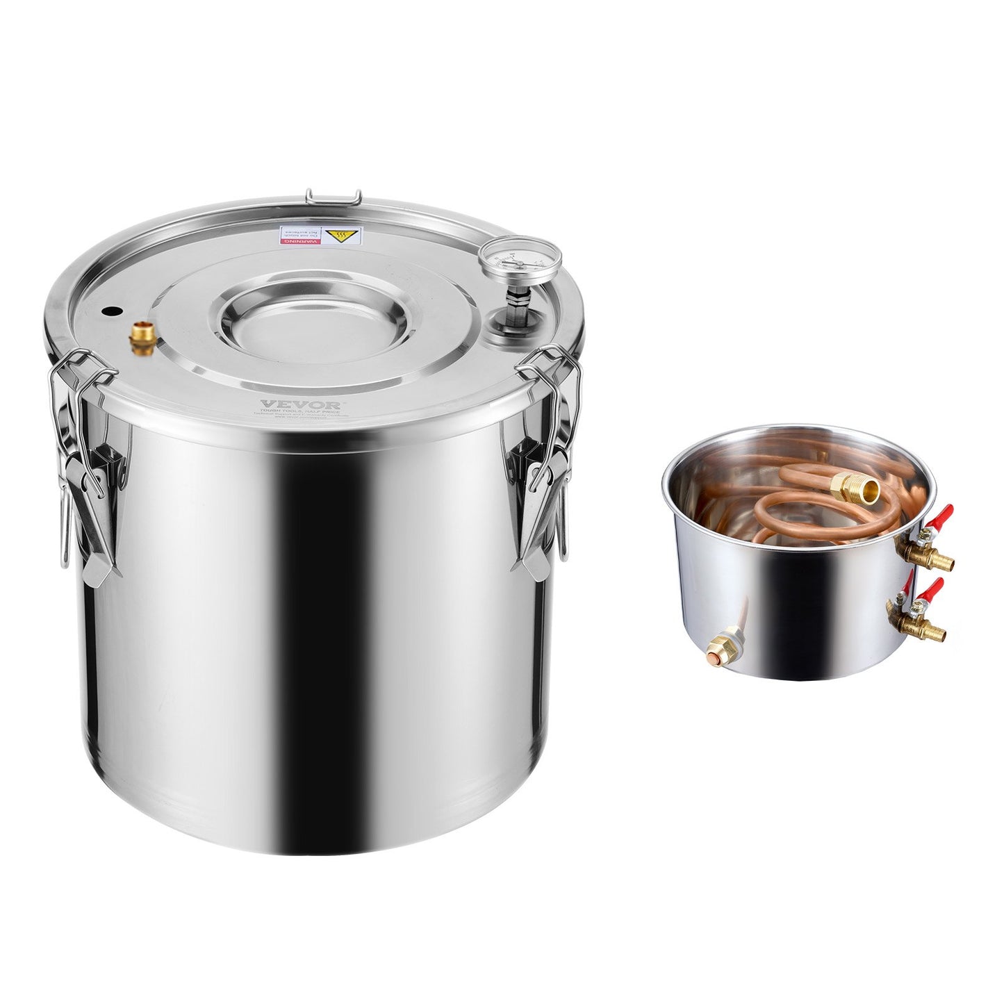 Moonshine Still 5 Gal Water Alcohol Distiller Brewing Kit Rostfritt stål