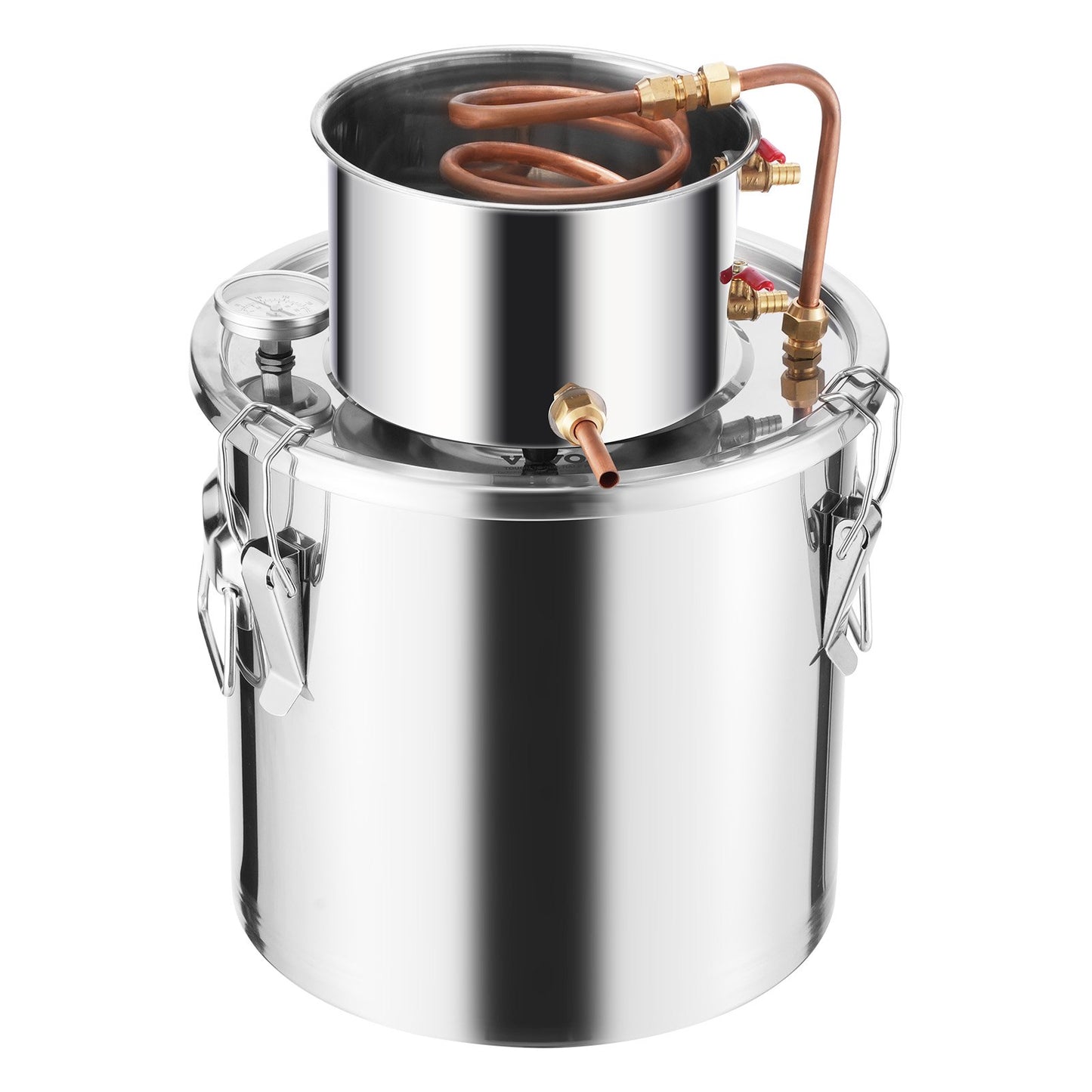 Moonshine Still 5 Gal Water Alcohol Distiller Brewing Kit Rostfritt stål