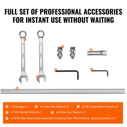 Gas Betong Power Screed, med 3370 mm aluminiumskiva med rak kantstång, 4-takts cementfinishing Vibrerande motor med höjdjusterbara handtag, högeffektiva betongverktyg 6500 rpm