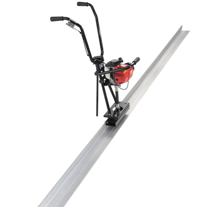 Gas Betong Power Screed, med 3370 mm aluminiumskiva med rak kantstång, 4-takts cementfinishing Vibrerande motor med höjdjusterbara handtag, högeffektiva betongverktyg 6500 rpm