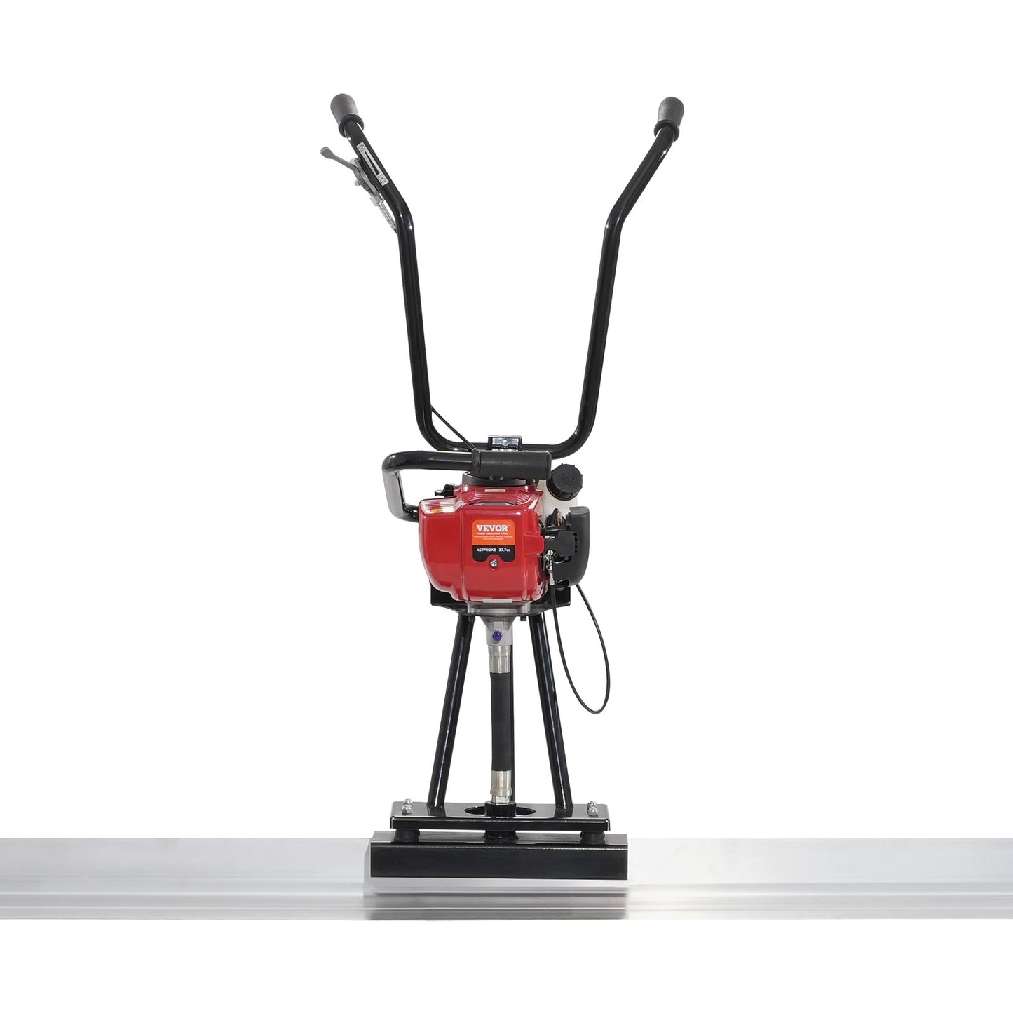 Gas Betong Power Screed, med 3370 mm aluminiumskiva med rak kantstång, 4-takts cementfinishing Vibrerande motor med höjdjusterbara handtag, högeffektiva betongverktyg 6500 rpm