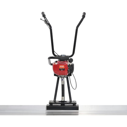 Gas Betong Power Screed, med 3370 mm aluminiumskiva med rak kantstång, 4-takts cementfinishing Vibrerande motor med höjdjusterbara handtag, högeffektiva betongverktyg 6500 rpm