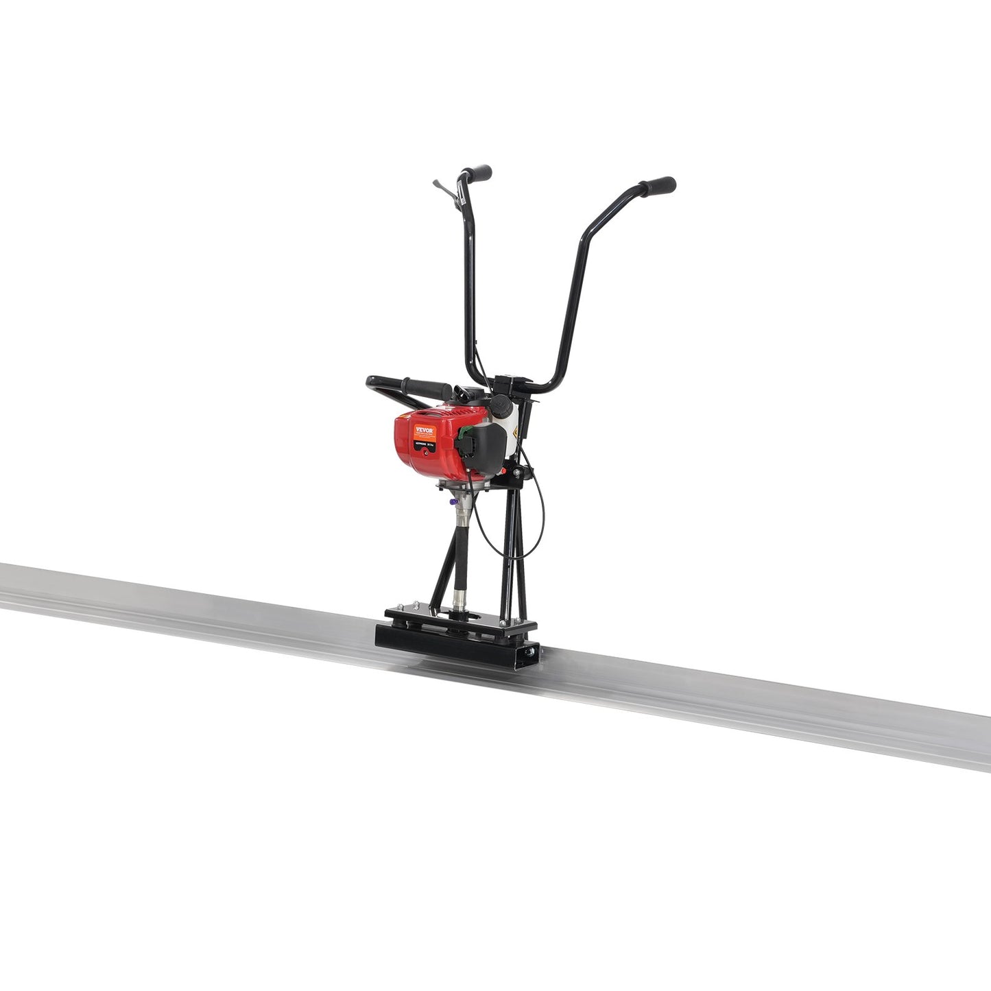 Gas Betong Power Screed, med 3370 mm aluminiumskiva med rak kantstång, 4-takts cementfinishing Vibrerande motor med höjdjusterbara handtag, högeffektiva betongverktyg 6500 rpm
