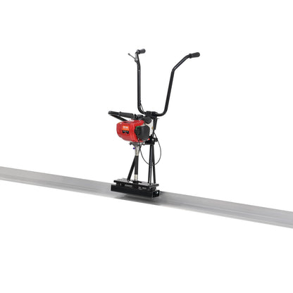 Gas Betong Power Screed, med 3370 mm aluminiumskiva med rak kantstång, 4-takts cementfinishing Vibrerande motor med höjdjusterbara handtag, högeffektiva betongverktyg 6500 rpm