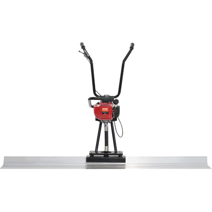 Gas Concrete Power Screed, with 1830mm aluminum disc with straight edge bar, 4-stroke cement finishing vibrating motor with height adjustable handles, high-efficiency concrete tools 6500 rpm