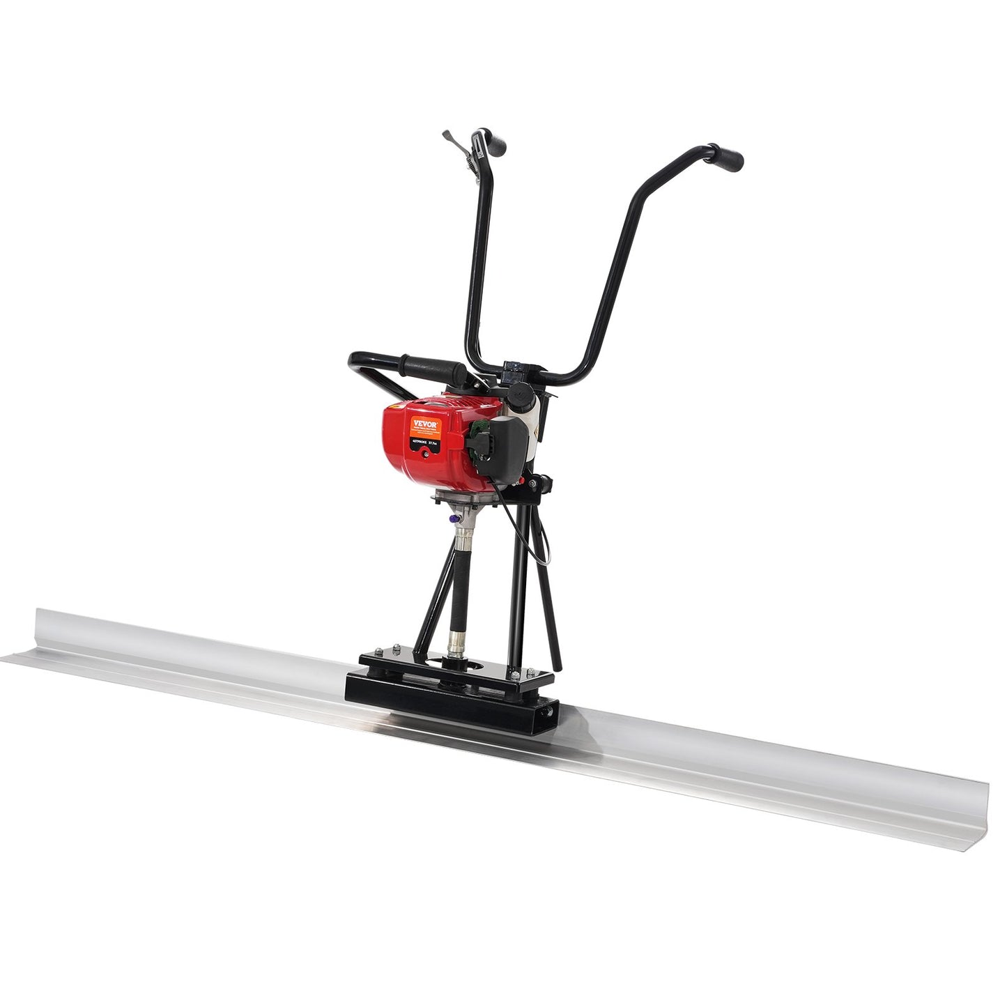Gas Concrete Power Screed, with 1830mm aluminum disc with straight edge bar, 4-stroke cement finishing vibrating motor with height adjustable handles, high-efficiency concrete tools 6500 rpm