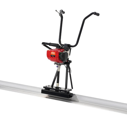 Gasbeton-Kraftestrich, 6 Fuß/8 Fuß/11 Fuß Aluminium-Scheiben-Geradekanten-Estrich-Set, 4-Takt-Vibrationsmotor für Zement-Finishing mit höhenverstellbaren Griffen, hocheffiziente Betonwerkzeuge 6500 U/min