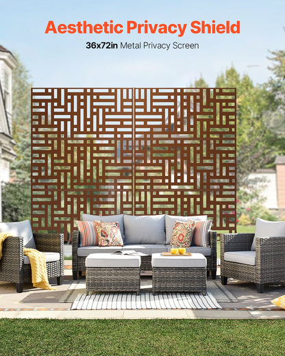 Metal Privacy Screen 36" x 72" Outdoor Privacy Screens & Panels Brun