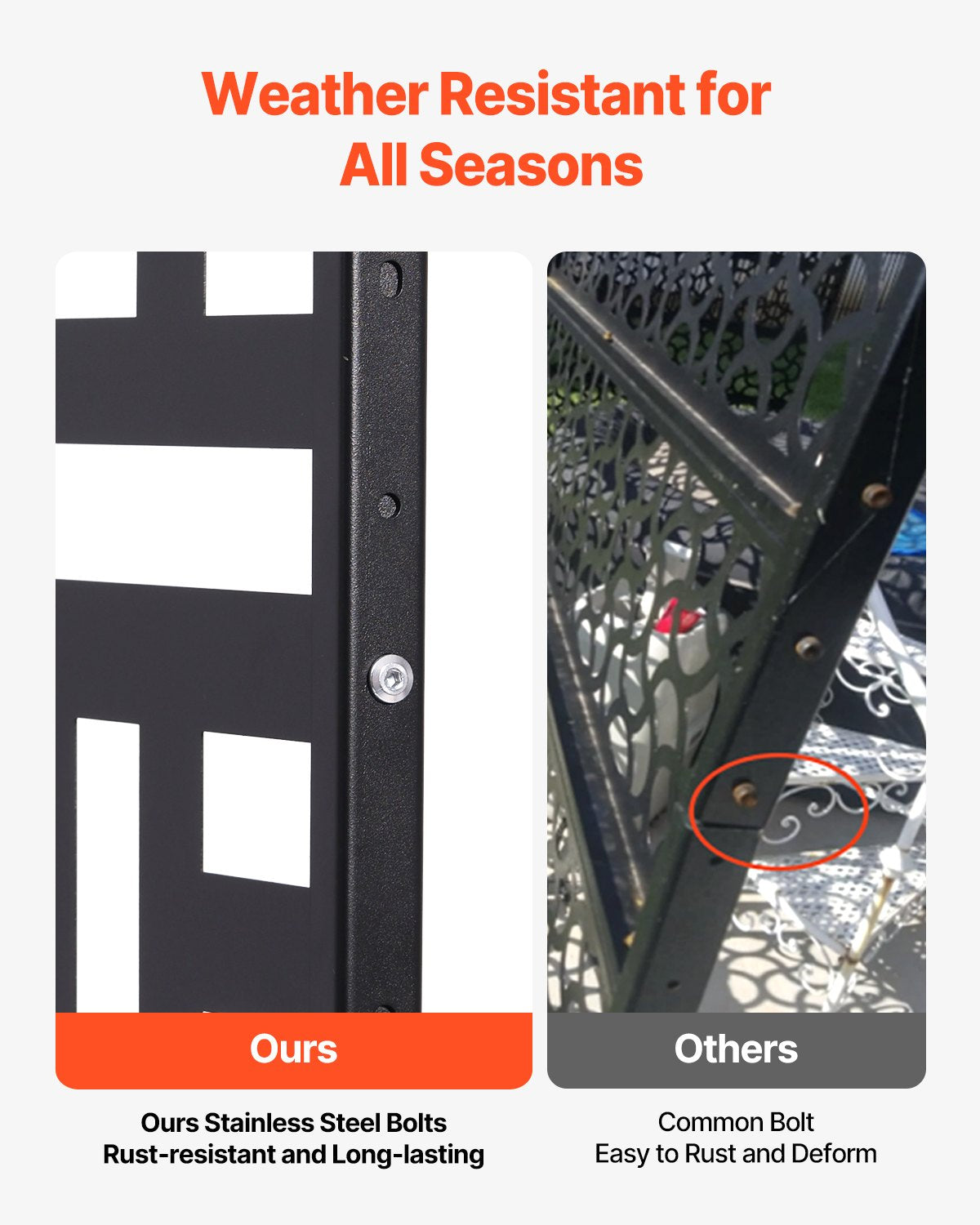 Metal Privacy Screen 47" x 76" Outdoor Privacy Screens & Panels Svart