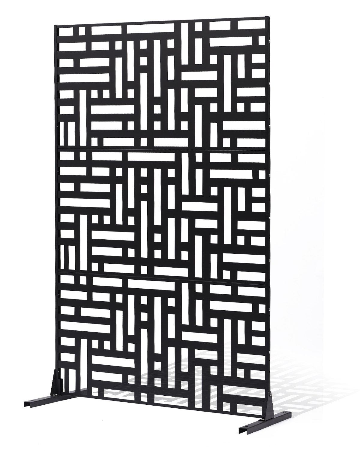 Metal Privacy Screen 47" x 76" Outdoor Privacy Screens & Panels Svart