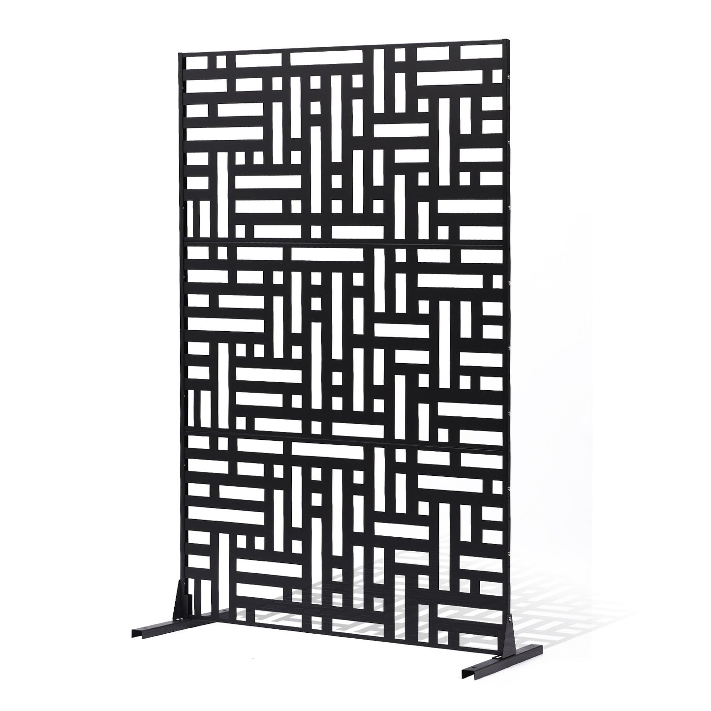 Metal Privacy Screen 47" x 76" Outdoor Privacy Screens & Panels Svart