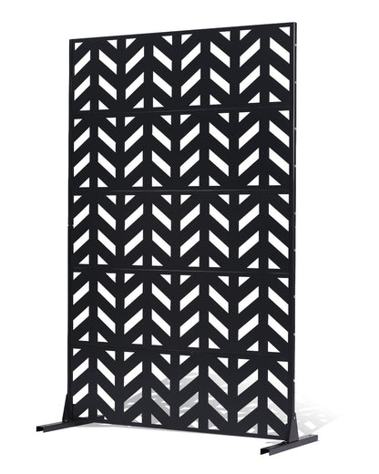 Sichtschutz aus Metall, 120 x 183 cm, freistehende Sichtschutzwände für den Außenbereich