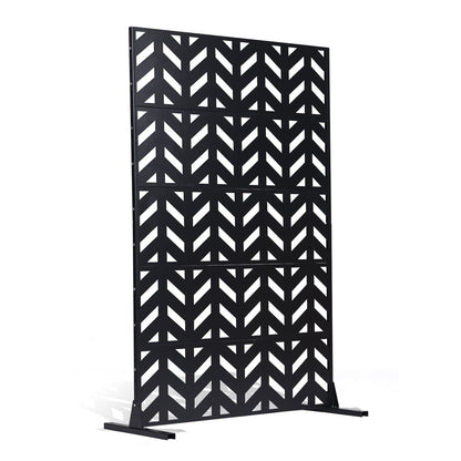 Sichtschutz aus Metall, 120 x 183 cm, freistehende Sichtschutzwände für den Außenbereich