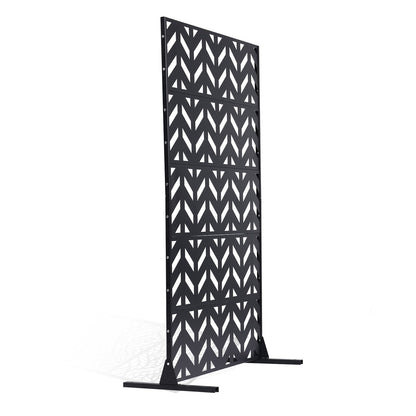Sichtschutz aus Metall, 120 x 183 cm, freistehende Sichtschutzwände für den Außenbereich