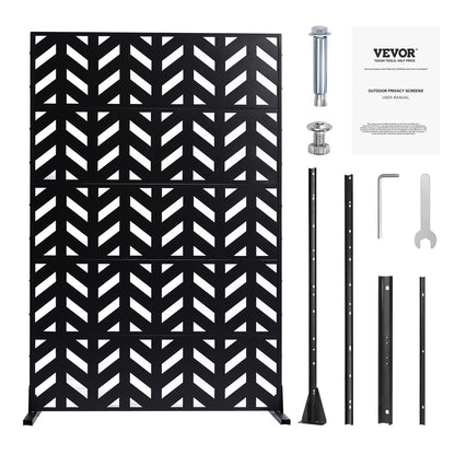 Sichtschutz aus Metall, 120 x 183 cm, freistehende Sichtschutzwände für den Außenbereich