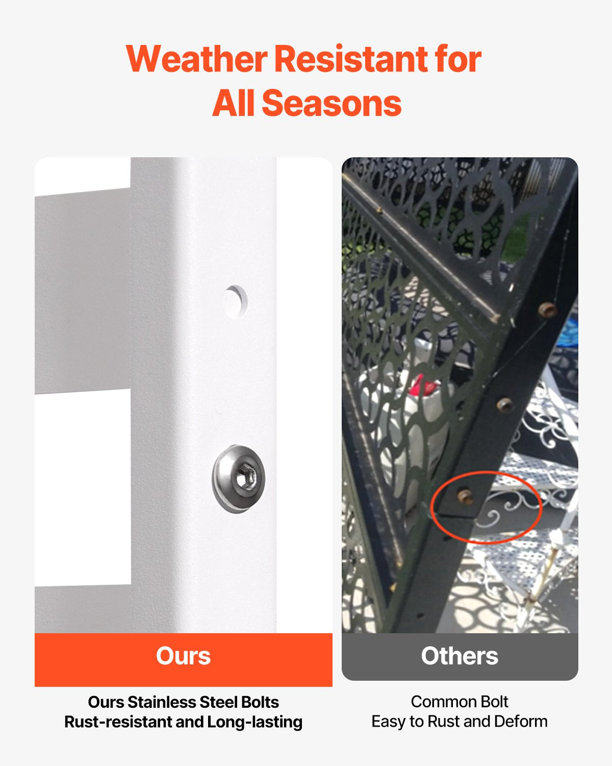 Metal Privacy Screen, 47" W x 76" H Outdoor Privacy Screens 3-Panel, Freestanding Outdoor Divider with Stand, Decorative Garden Steel Privacy Fence for Balcony Patio Indoor Room Hot Tub White