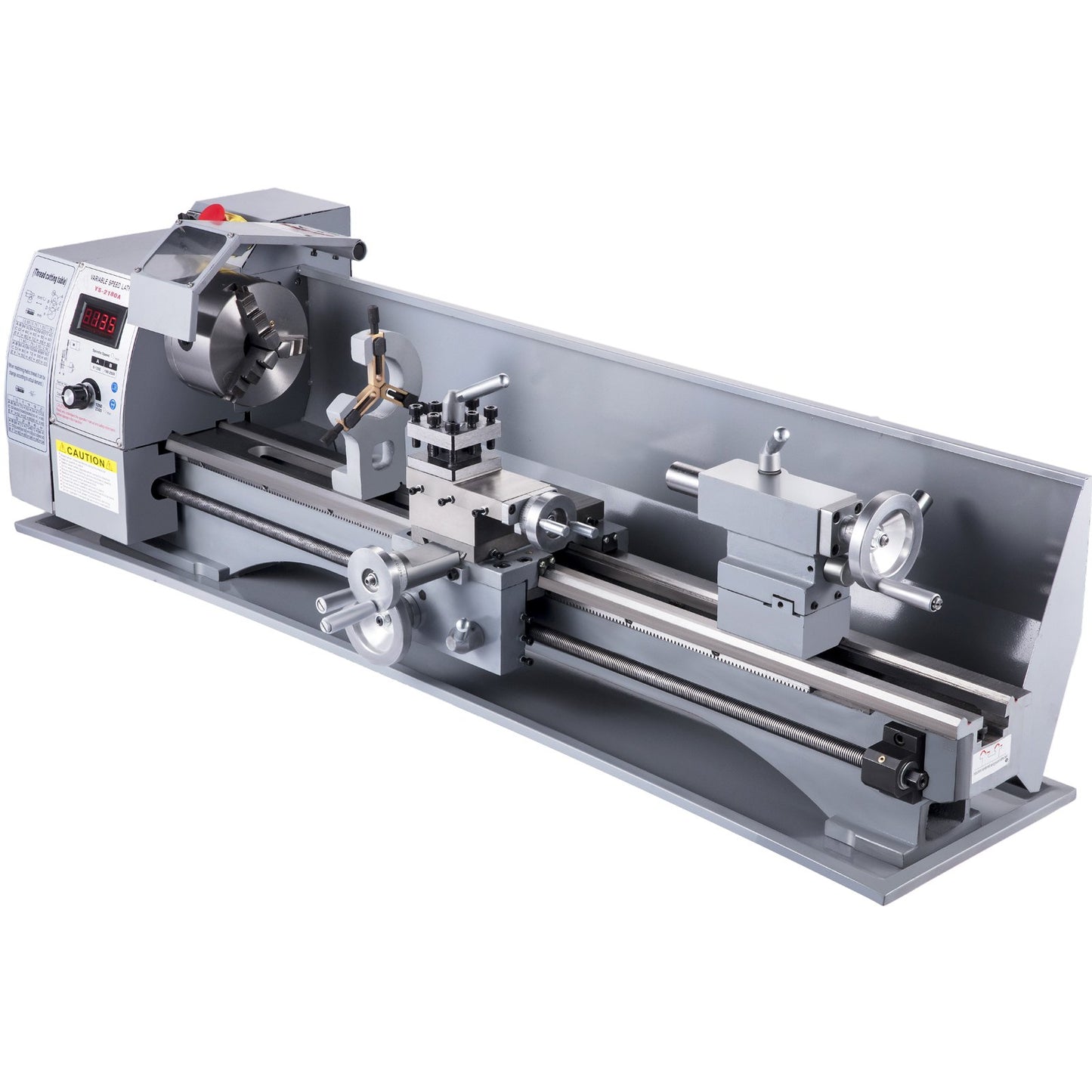 Metal Lathe, 210x720 Mini Lathe Machine, 2500 RPM Variable Speed Change, 750W Precision Mini Lathe, Metal Working Lathe with Brushless Motor, Milling Machine for Various Metal Turning