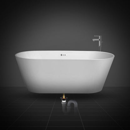 PVC Freestanding Tub Drain Kit, 2 Brass Tail Pipes, Bathtub Drain Rough-in Kit, with PVC Adapter of Tailpiece, Compatible with Freestanding Bathtubs, Floor Mounted Bathtubs and Island Bathtubs