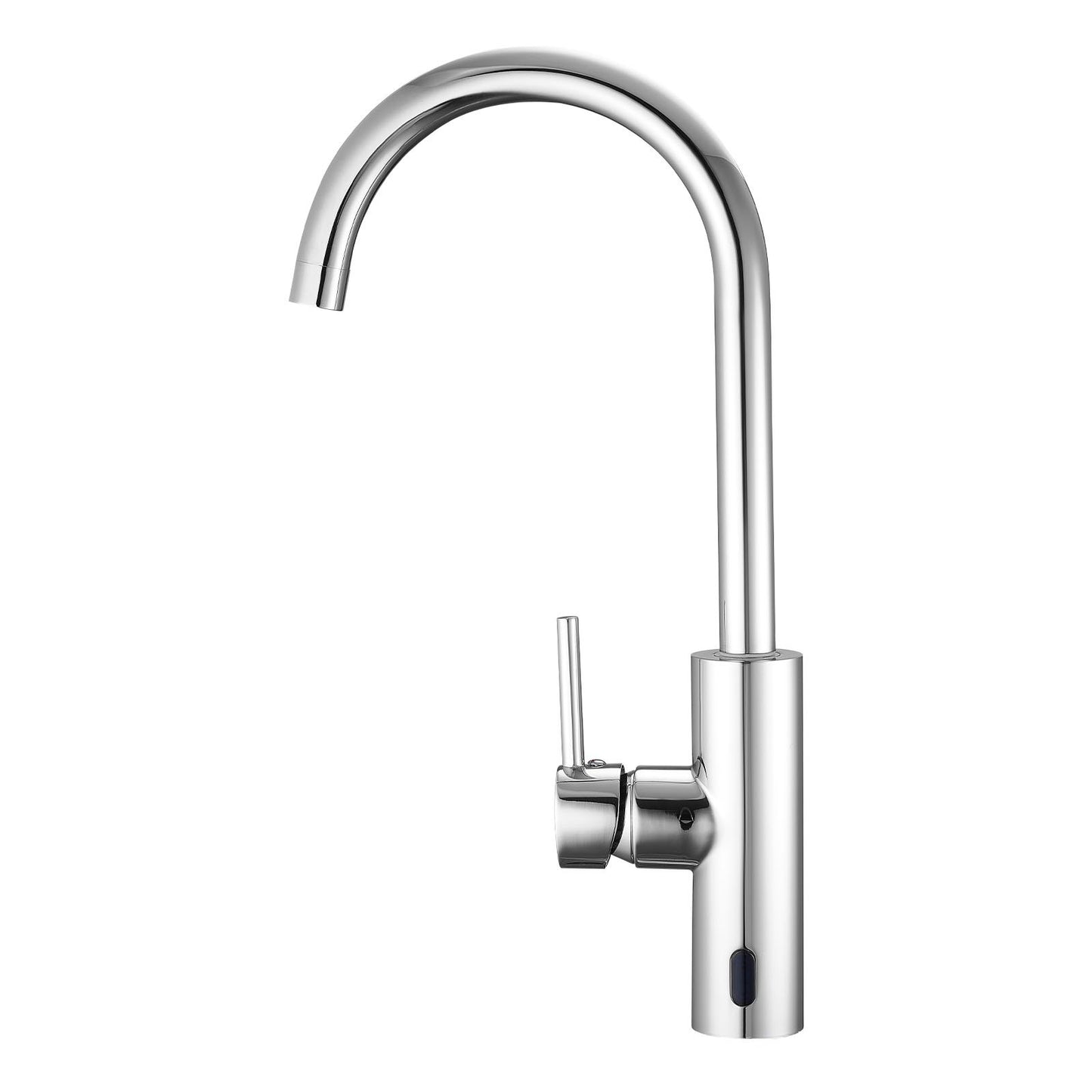 Touchless Kitchen Bar Sink Faucet, Single Handle Automatic Motion Sensor Bathroom Faucet, Hands-Free Adjustable Cold Hot Water Mixer Flexible Swivel for 9/16 in Pipe,Chrome Plated Silver